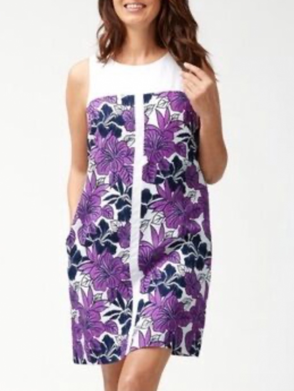 Tommy Bahama Blissful Floral Linen Shift Dress, Size S/P